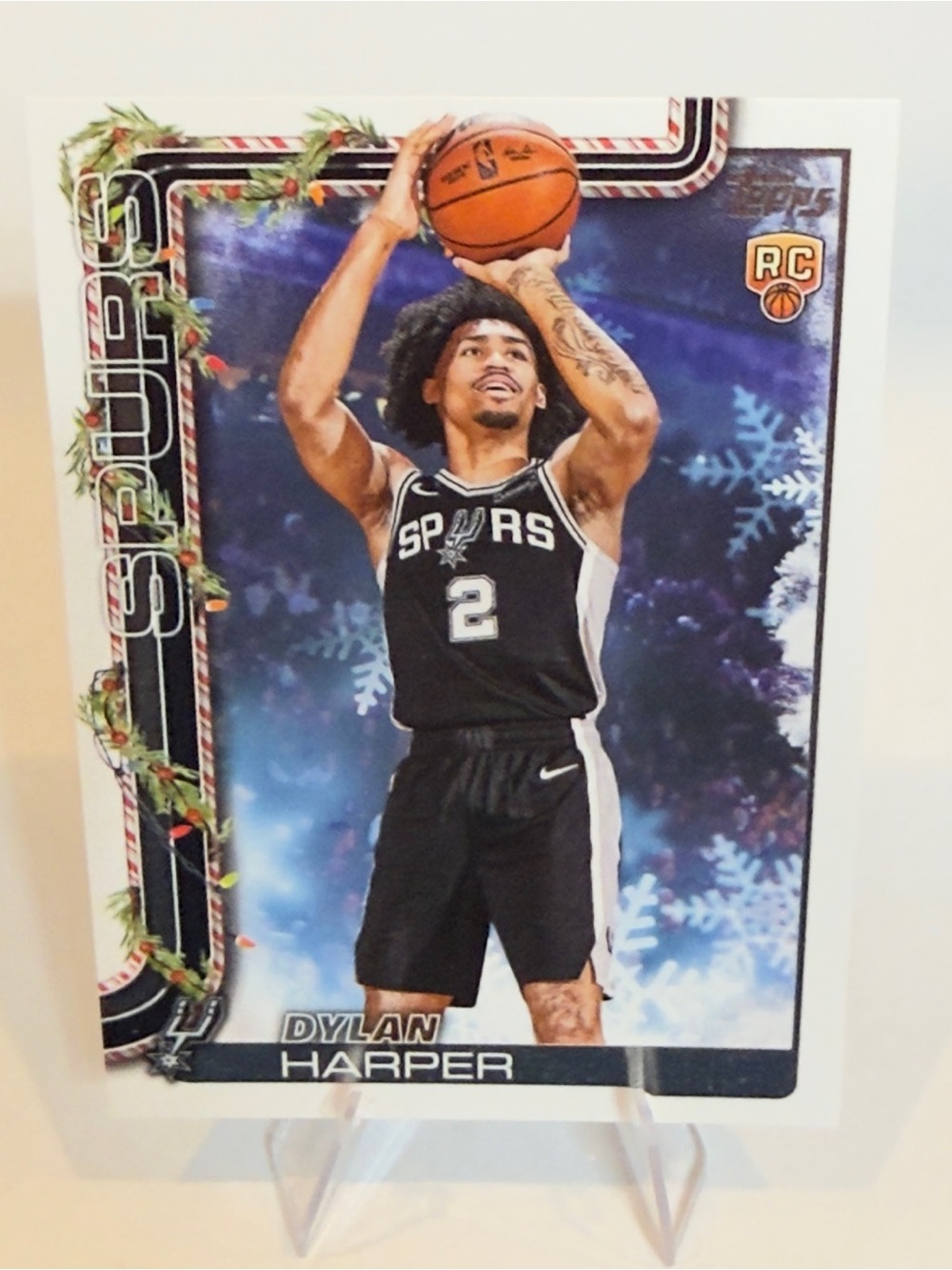 2025 Topps Holiday # H162 Dylan Harper San Antonio Spurs RC